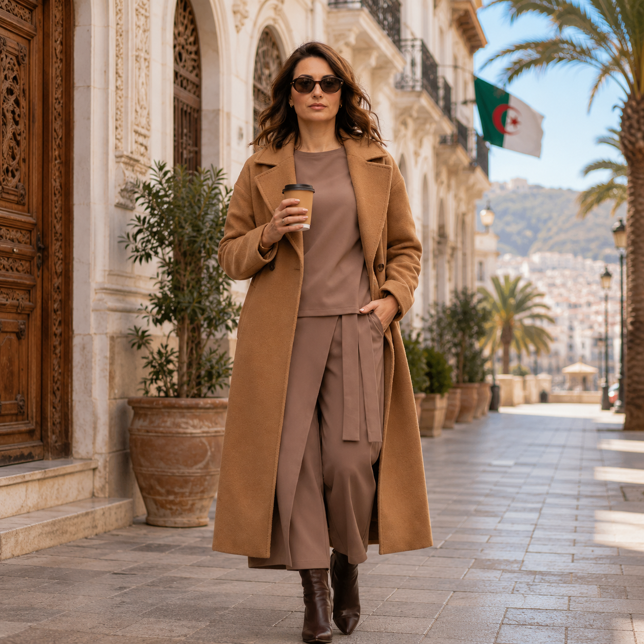 ENSEMBLE MARRON BLEU
