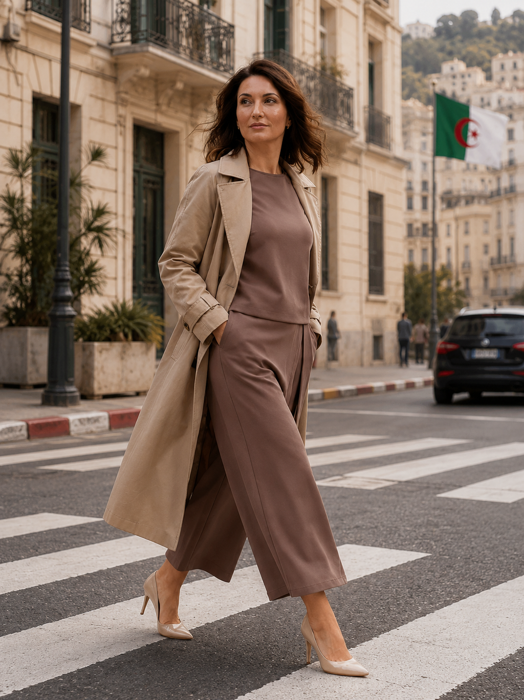 ENSEMBLE MARRON BLEU