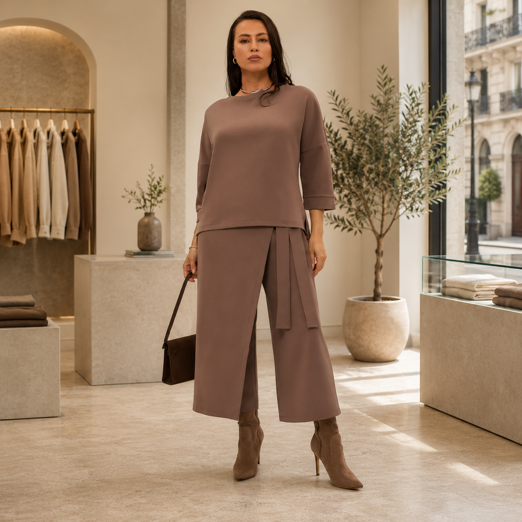 ENSEMBLE MARRON BLEU