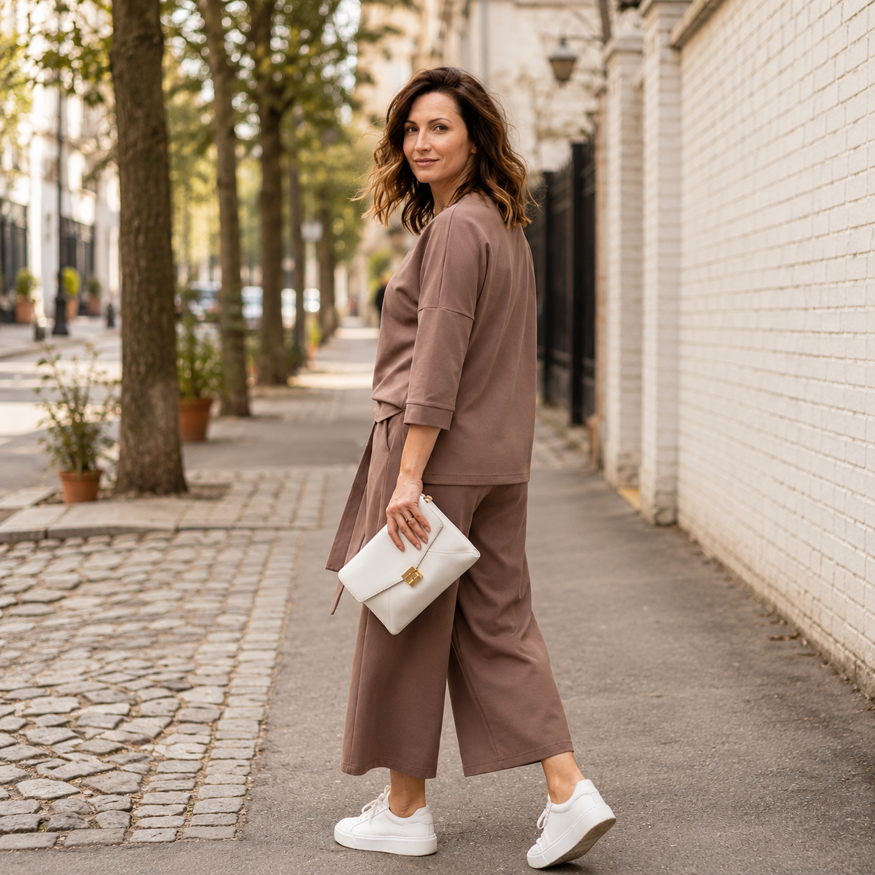 ENSEMBLE MARRON BLEU