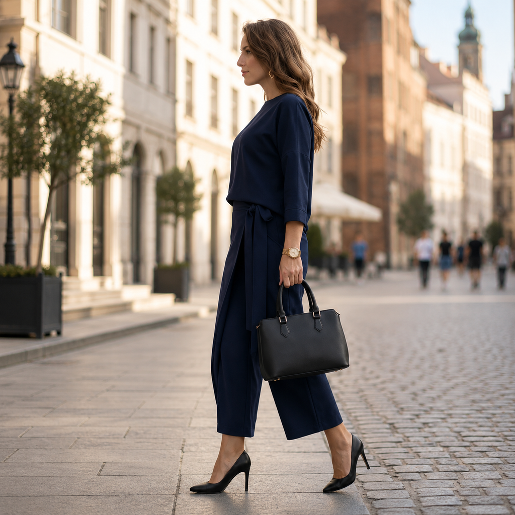 ENSEMBLE MARRON BLEU
