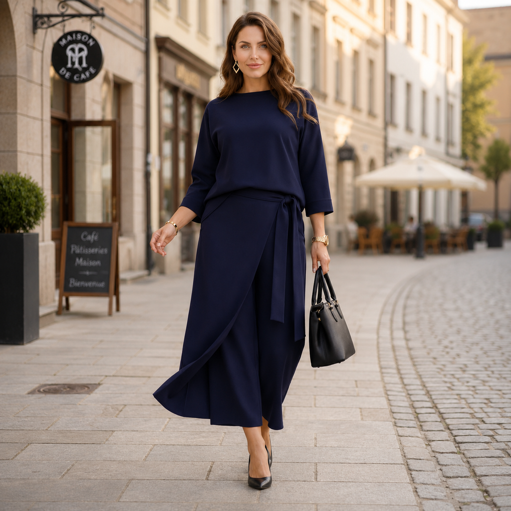 ENSEMBLE MARRON BLEU