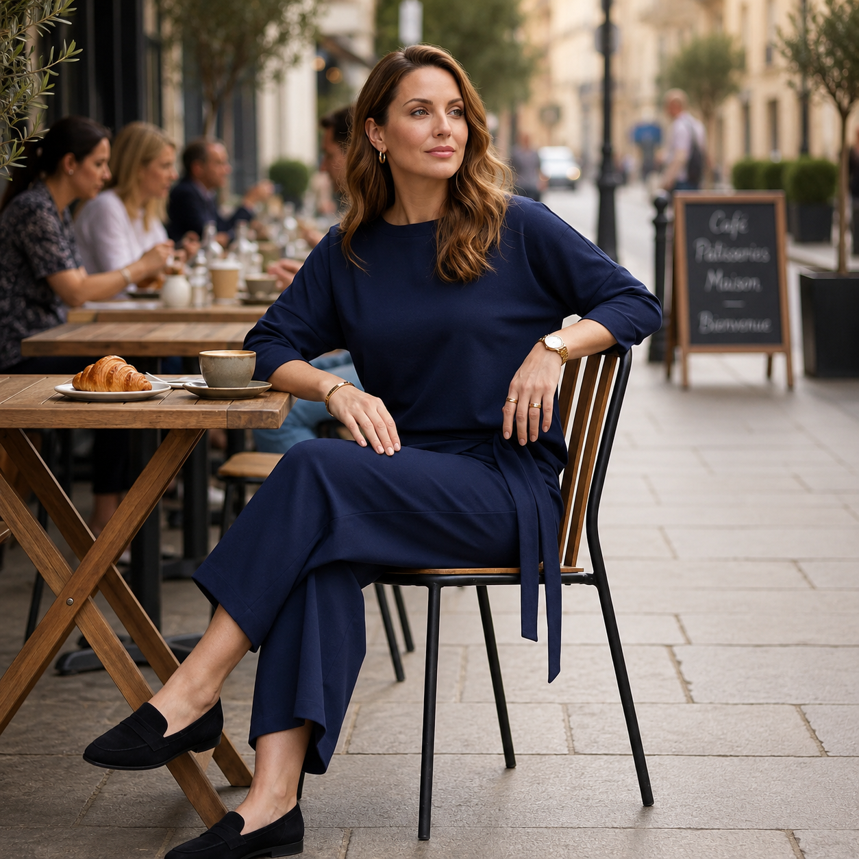 ENSEMBLE MARRON BLEU