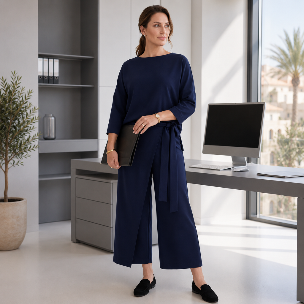 ENSEMBLE MARRON BLEU
