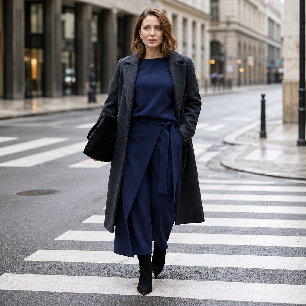 ENSEMBLE MARRON BLEU